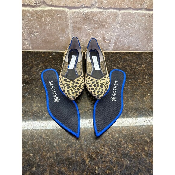 Rothy’s the Point Flats Retired Leopard Print Size 6 EUC - Picture 6 of 7